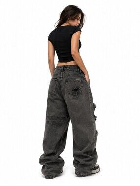 HADES baggy distressed Jeans Streetwear